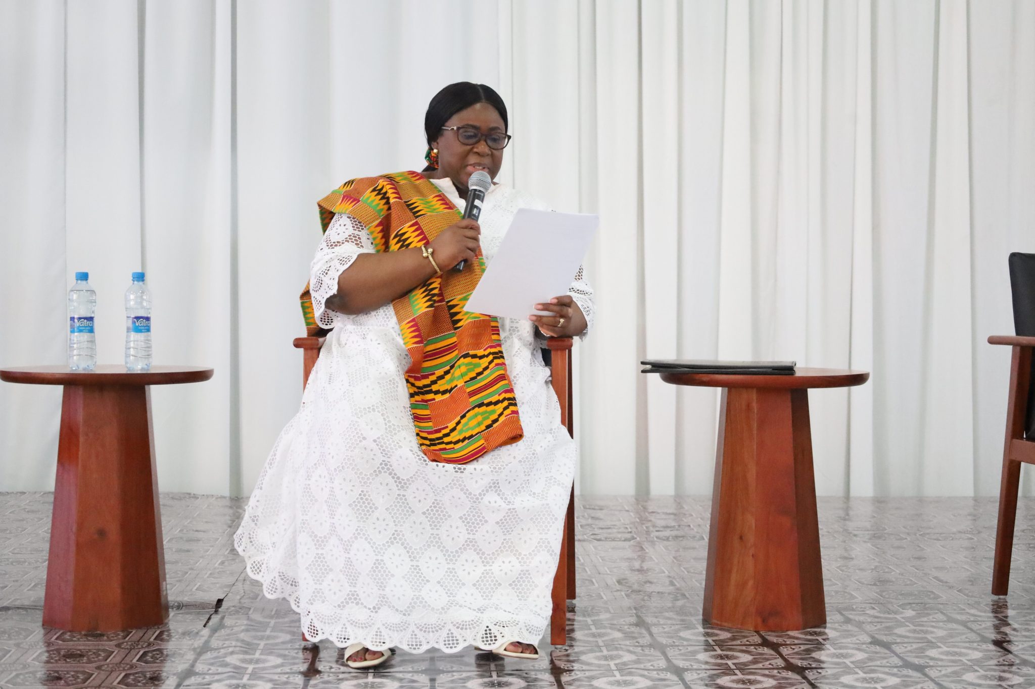 H.E giving her presentation at the event